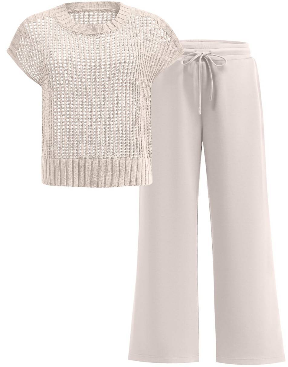 ANRABESS Crochet Two-Piece Set main image 1