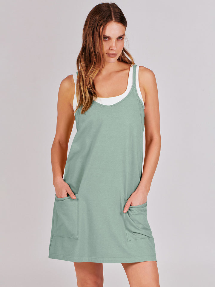 ANRABESS Women's Active Mini Dress with Built-in Shorts