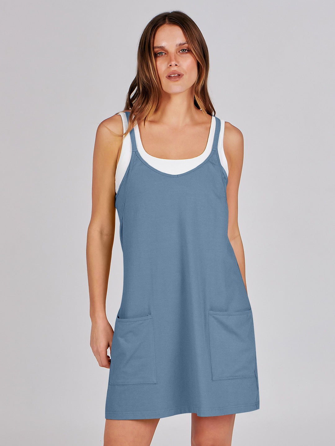 ANRABESS Women's Active Mini Dress with Built-in Shorts