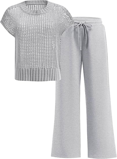 ANRABESS Crochet Two-Piece Set