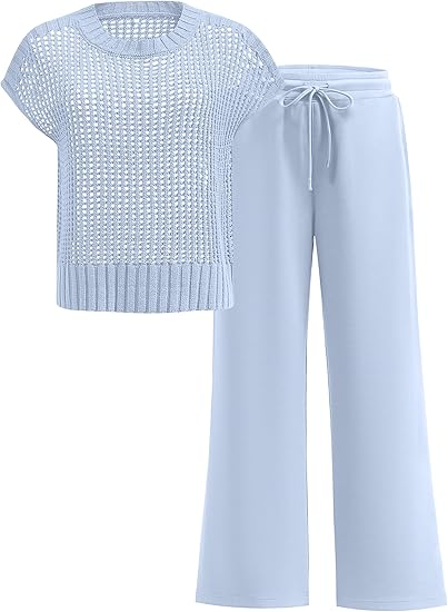 ANRABESS Crochet Two-Piece Set