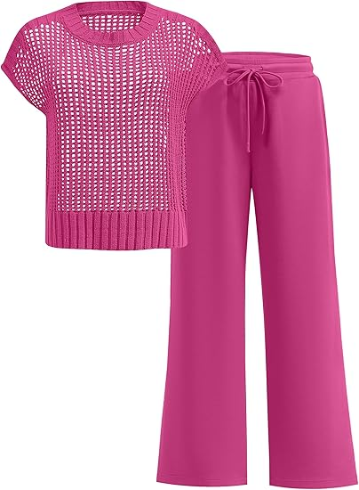 ANRABESS Crochet Two-Piece Set