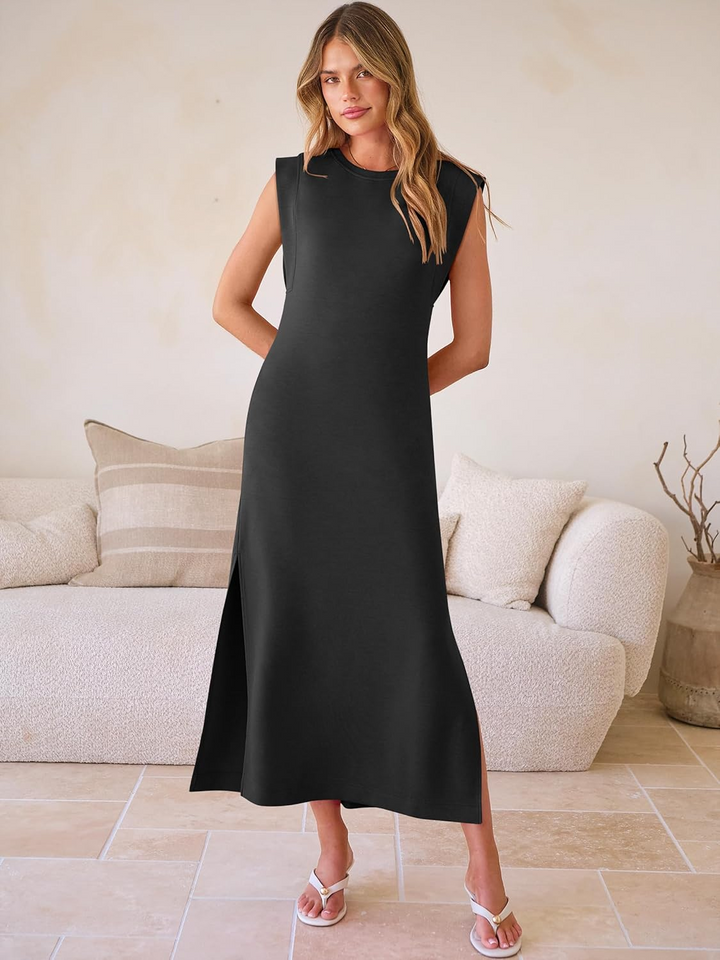 ANRABESS Women's Wrinkle-Free Sleeveless Maxi Dress