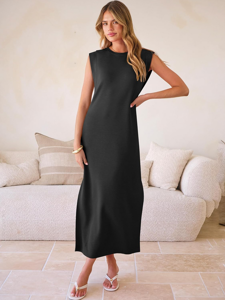 ANRABESS Women's Wrinkle-Free Sleeveless Maxi Dress