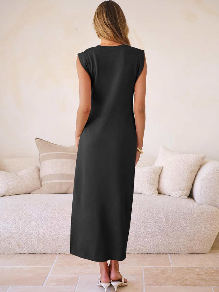 ANRABESS Women's Wrinkle-Free Sleeveless Maxi Dress