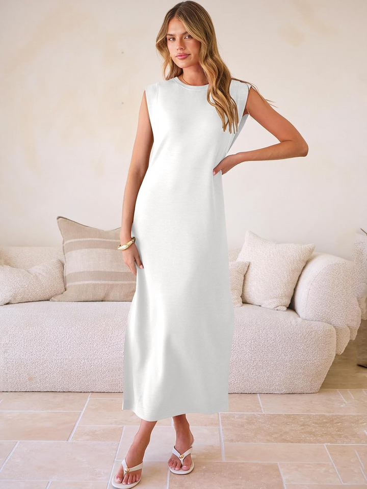 ANRABESS Women's Wrinkle-Free Sleeveless Maxi Dress