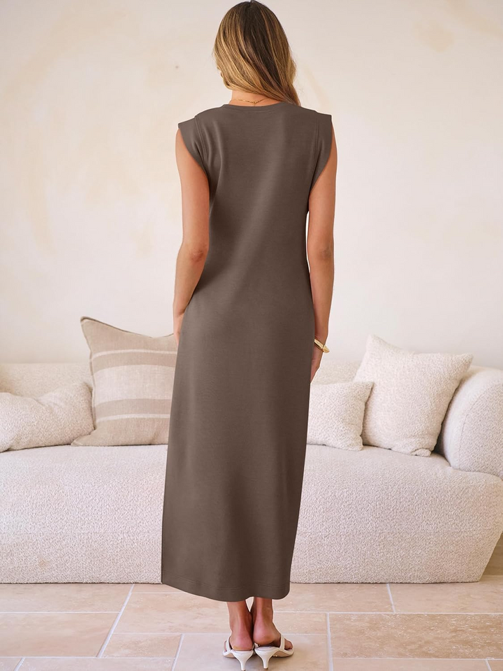 ANRABESS Women's Wrinkle-Free Sleeveless Maxi Dress