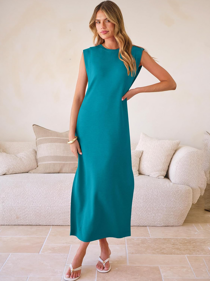 ANRABESS Women's Wrinkle-Free Sleeveless Maxi Dress