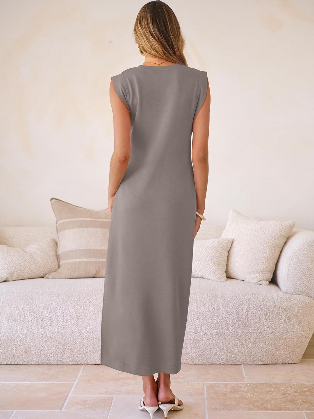 ANRABESS Women's Wrinkle-Free Sleeveless Maxi Dress