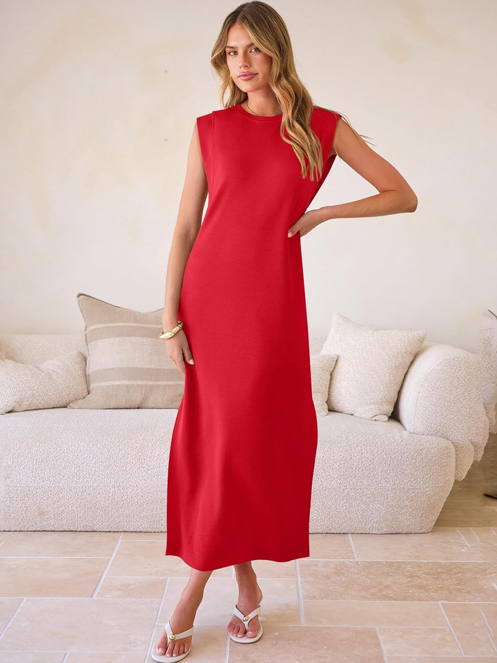 ANRABESS Women's Wrinkle-Free Sleeveless Maxi Dress