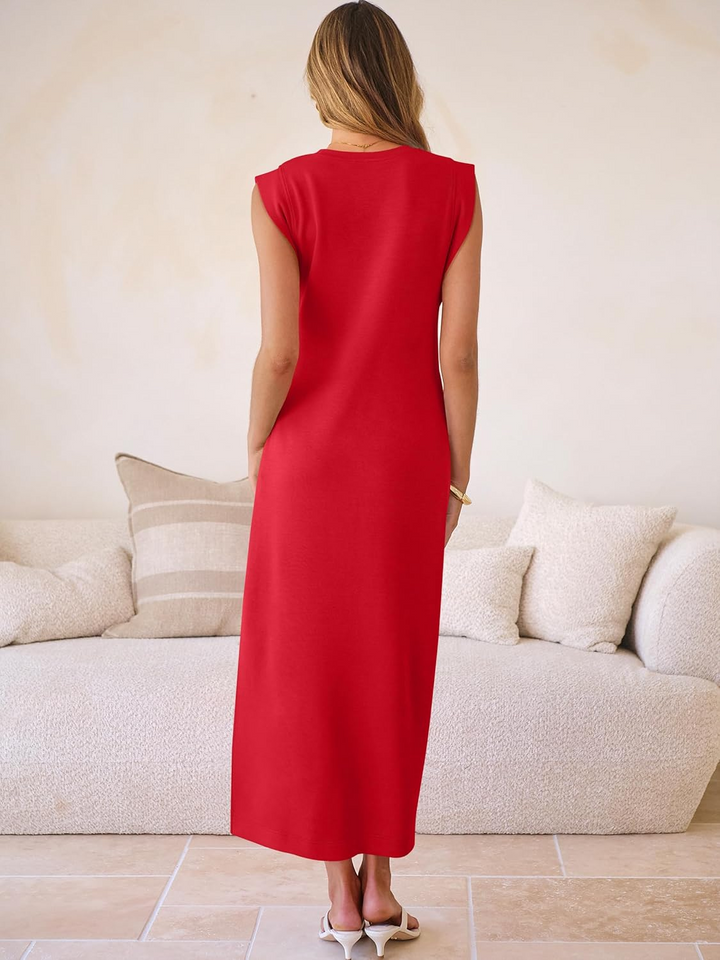 ANRABESS Women's Wrinkle-Free Sleeveless Maxi Dress