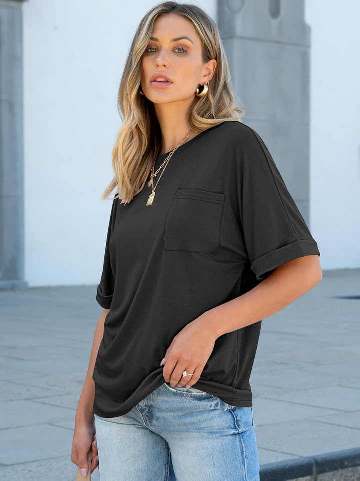 ANRABESS Women's Oversized T-Shirt with Pocket
