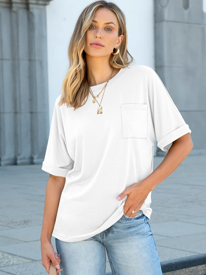 ANRABESS Women's Oversized T-Shirt with Pocket