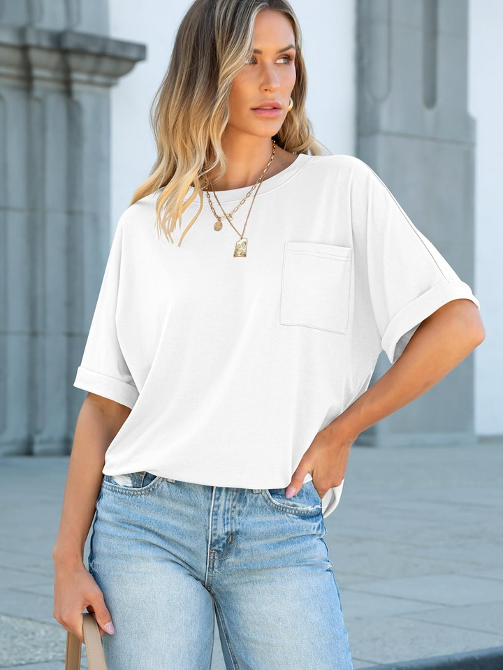 ANRABESS Women's Oversized T-Shirt with Pocket