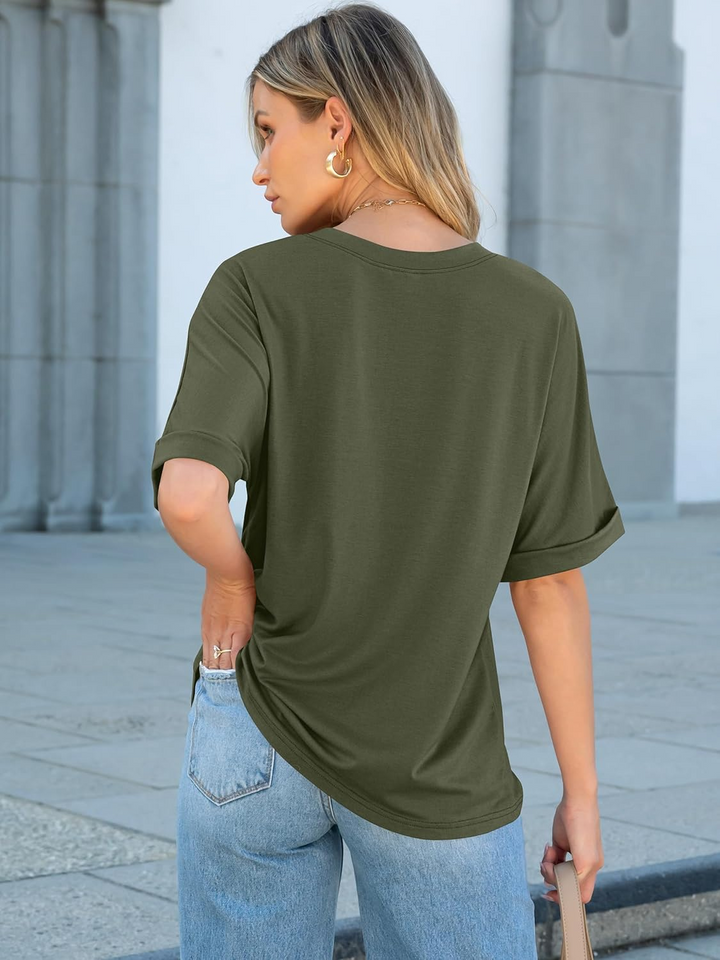 ANRABESS Women's Oversized T-Shirt with Pocket