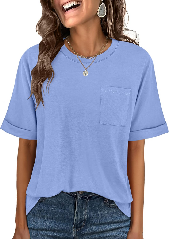 ANRABESS Women's Oversized T-Shirt with Pocket