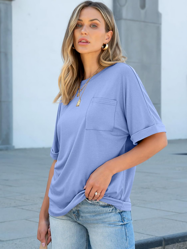 ANRABESS Women's Oversized T-Shirt with Pocket