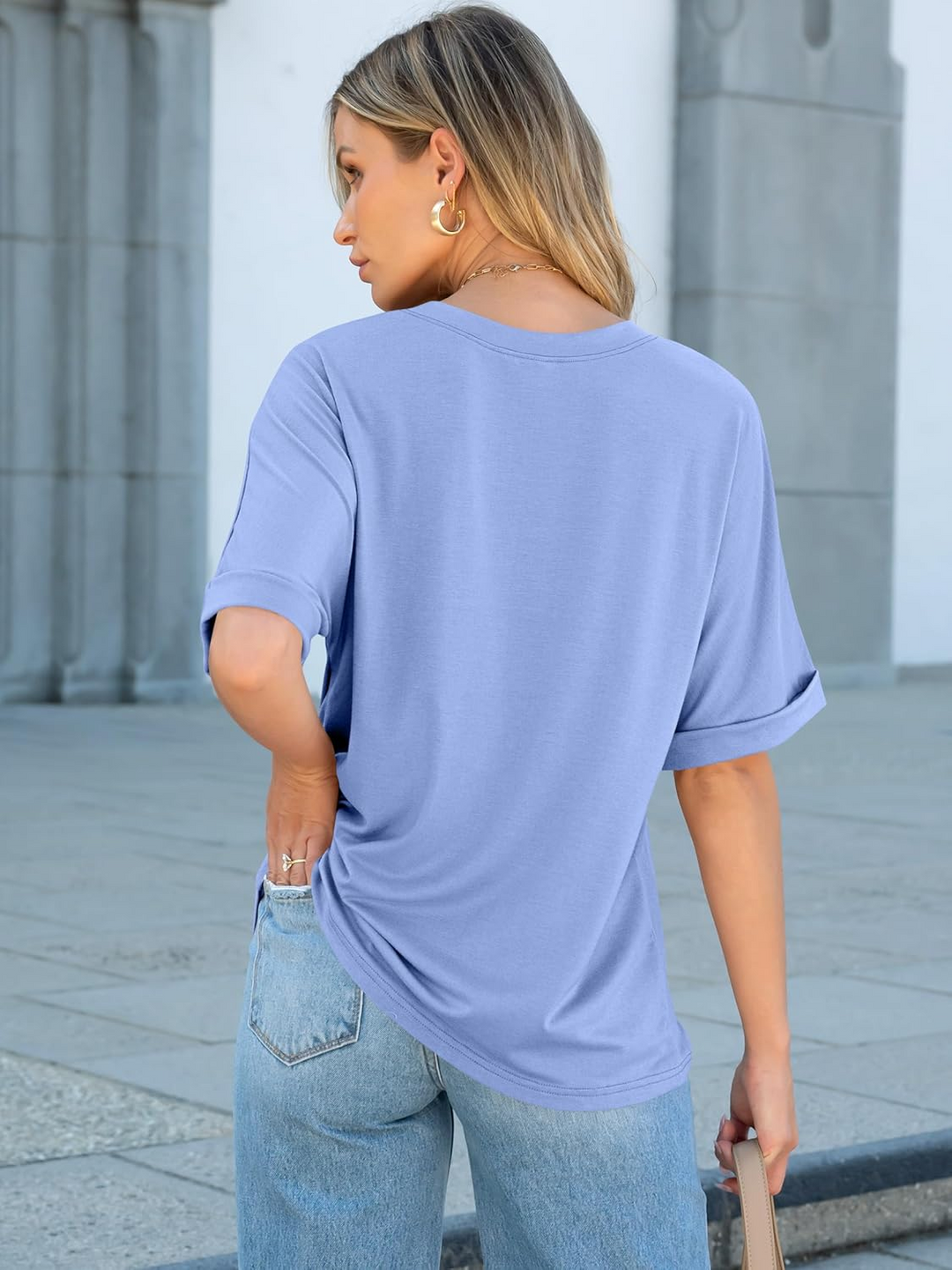 ANRABESS Women's Oversized T-Shirt with Pocket