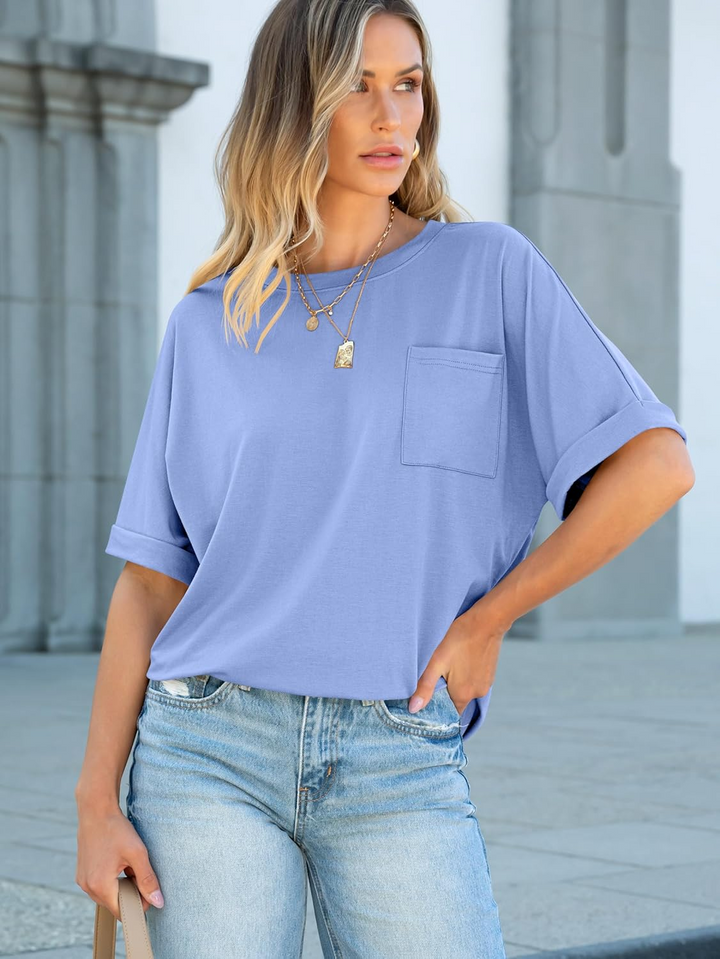 ANRABESS Women's Oversized T-Shirt with Pocket