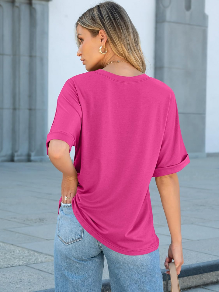 ANRABESS Women's Oversized T-Shirt with Pocket