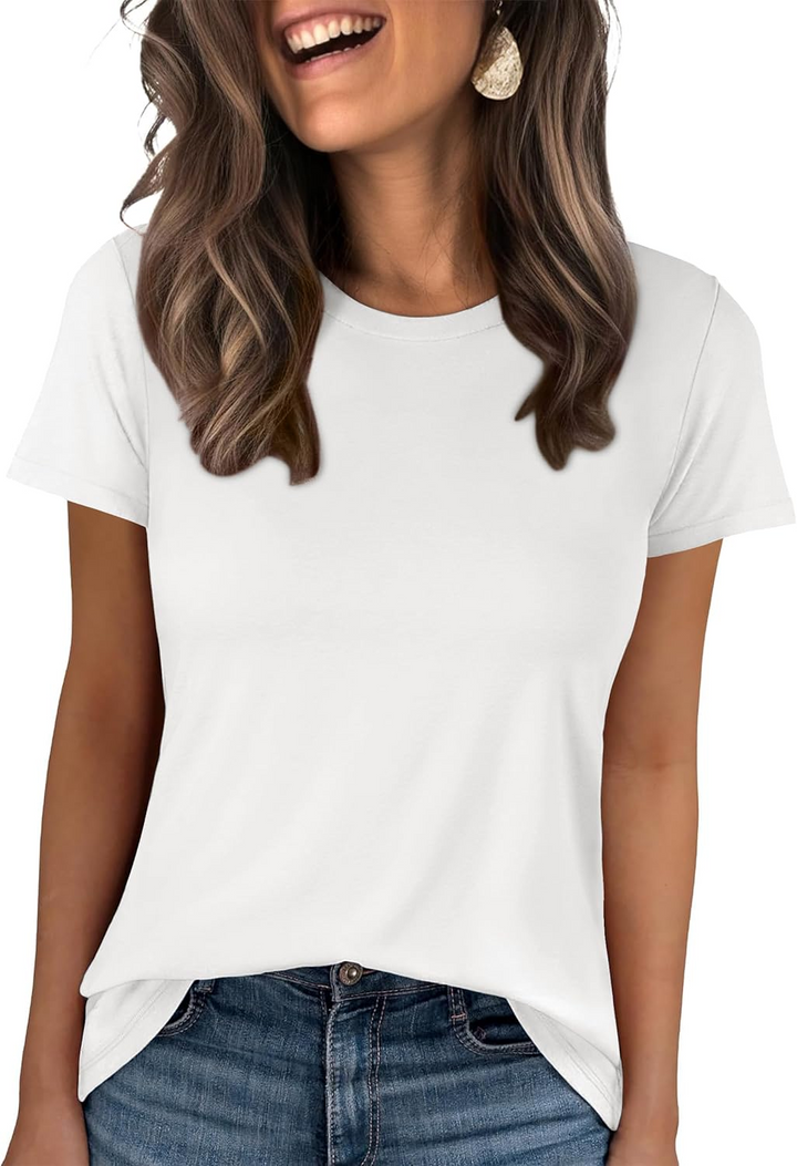 ANRABESS Women's Wrinkle-Free Short Sleeve Top