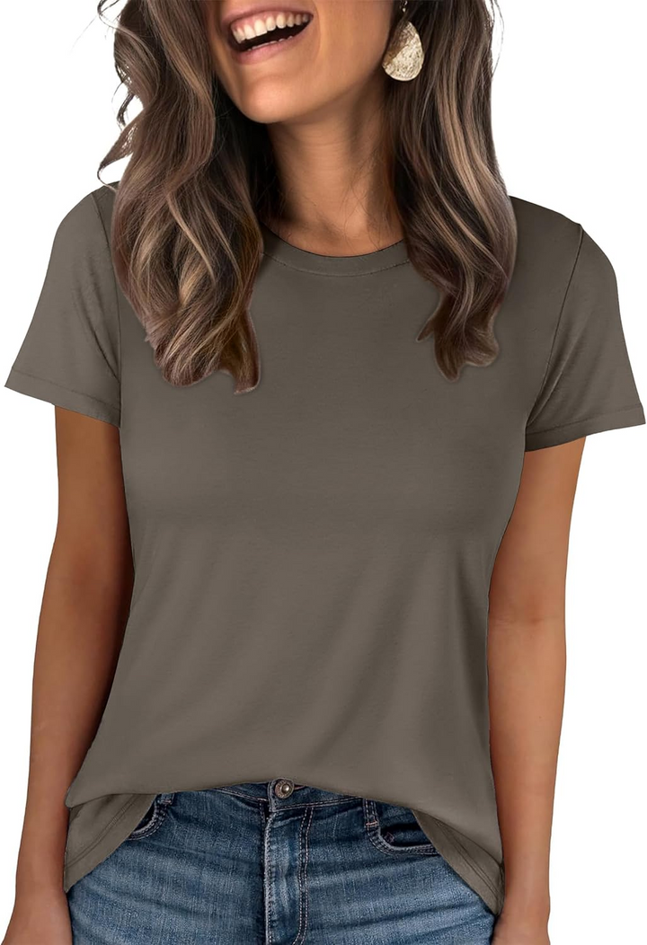 ANRABESS Women's Wrinkle-Free Short Sleeve Top