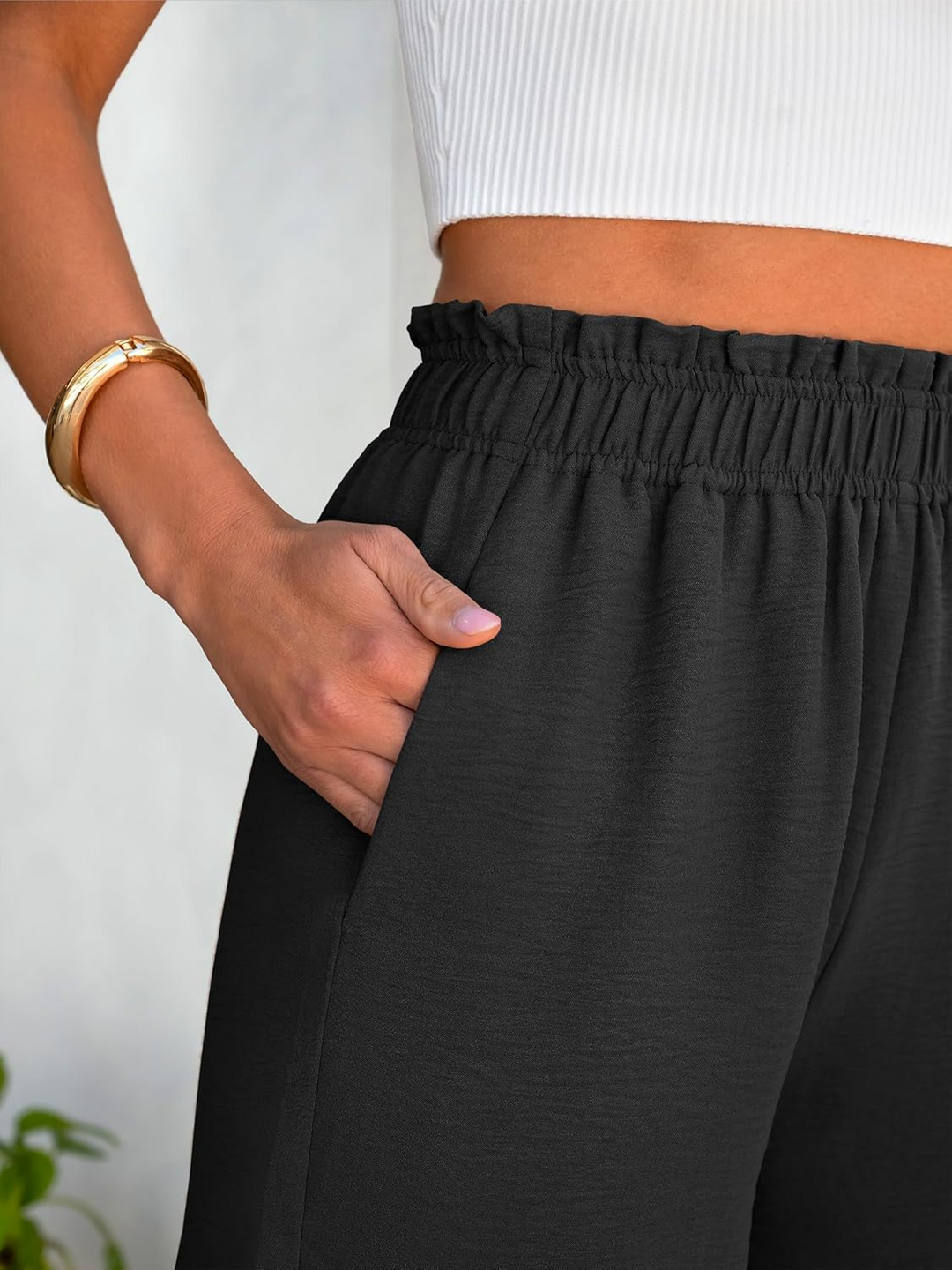 ANRABESS Women's Summer Shorts - High Waisted Elastic Dressy Lounge Shorts, Casual Beach Vacation Clothes