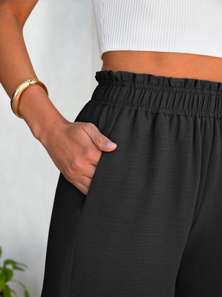 ANRABESS Women's Summer Shorts - High Waisted Elastic Dressy Lounge Shorts, Casual Beach Vacation Clothes