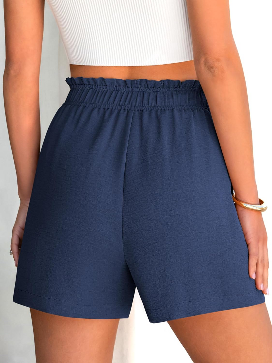 ANRABESS Women's Summer Shorts - High Waisted Elastic Dressy Lounge Shorts, Casual Beach Vacation Clothes