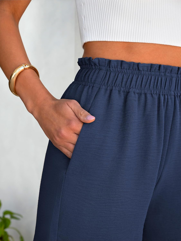 ANRABESS Women's Summer Shorts - High Waisted Elastic Dressy Lounge Shorts, Casual Beach Vacation Clothes