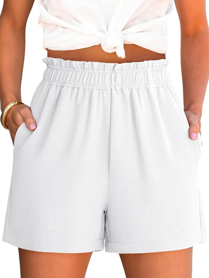 ANRABESS Women's Summer Shorts - High Waisted Elastic Dressy Lounge Shorts, Casual Beach Vacation Clothes