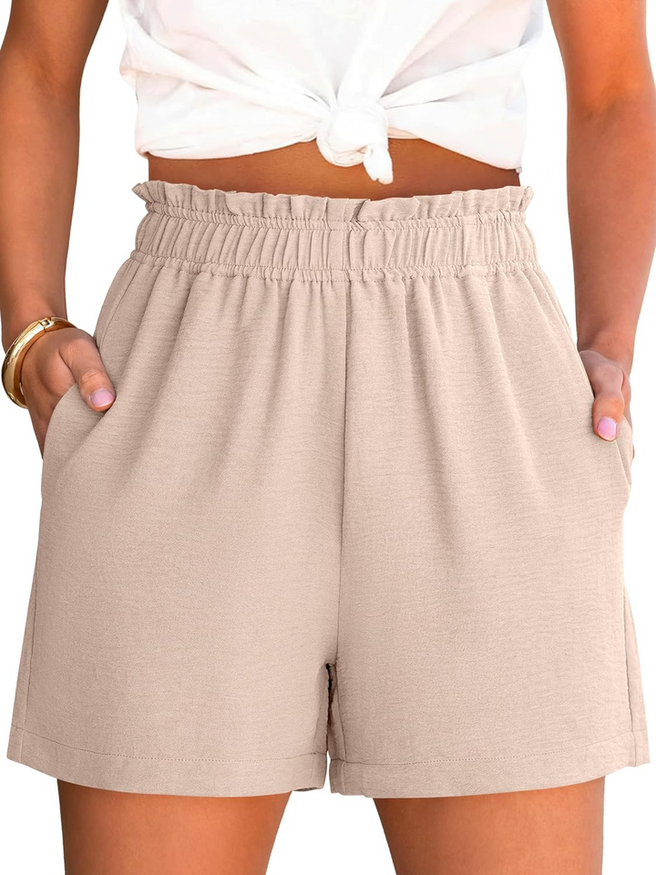 ANRABESS Women's Summer Shorts - High Waisted Elastic Dressy Lounge Shorts, Casual Beach Vacation Clothes