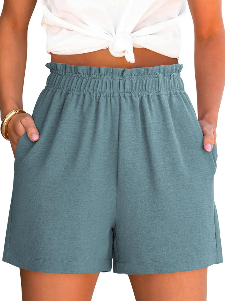 ANRABESS Women's Summer Shorts - High Waisted Elastic Dressy Lounge Shorts, Casual Beach Vacation Clothes