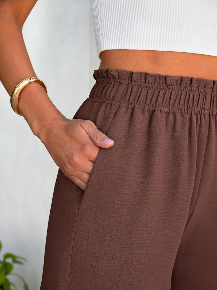 ANRABESS Women's Summer Shorts - High Waisted Elastic Dressy Lounge Shorts, Casual Beach Vacation Clothes