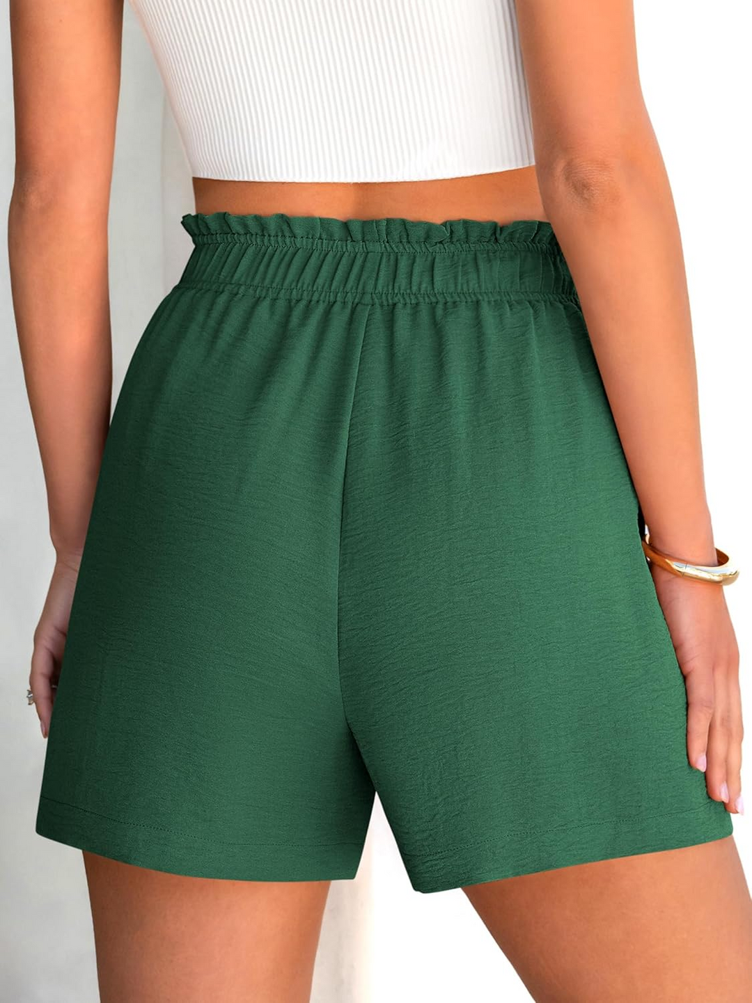 ANRABESS Women's Summer Shorts - High Waisted Elastic Dressy Lounge Shorts, Casual Beach Vacation Clothes