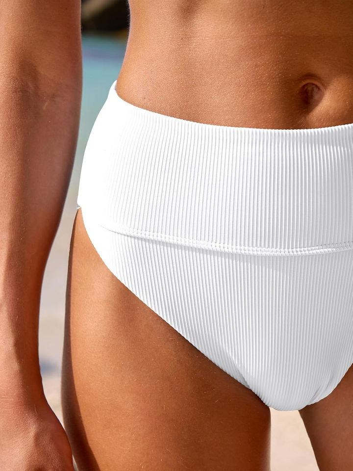 ANRABESS Women's High Waisted Ribbed Bikini Set