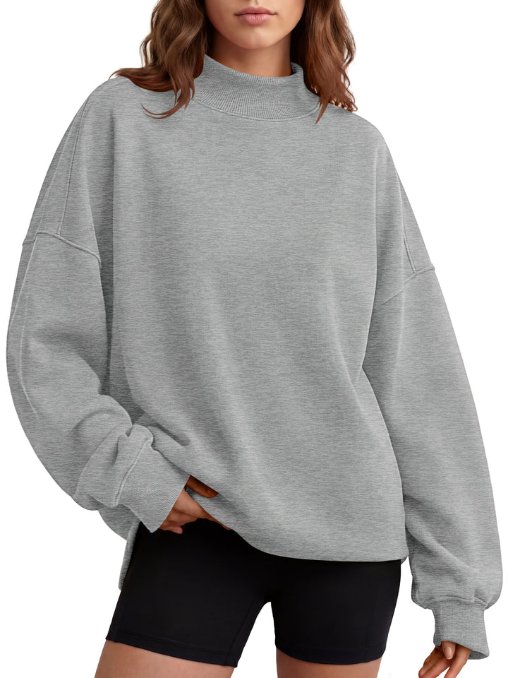 ANRABESS Women’s Mock Neck Oversized Sweatshirts Pullover Fall Outfits