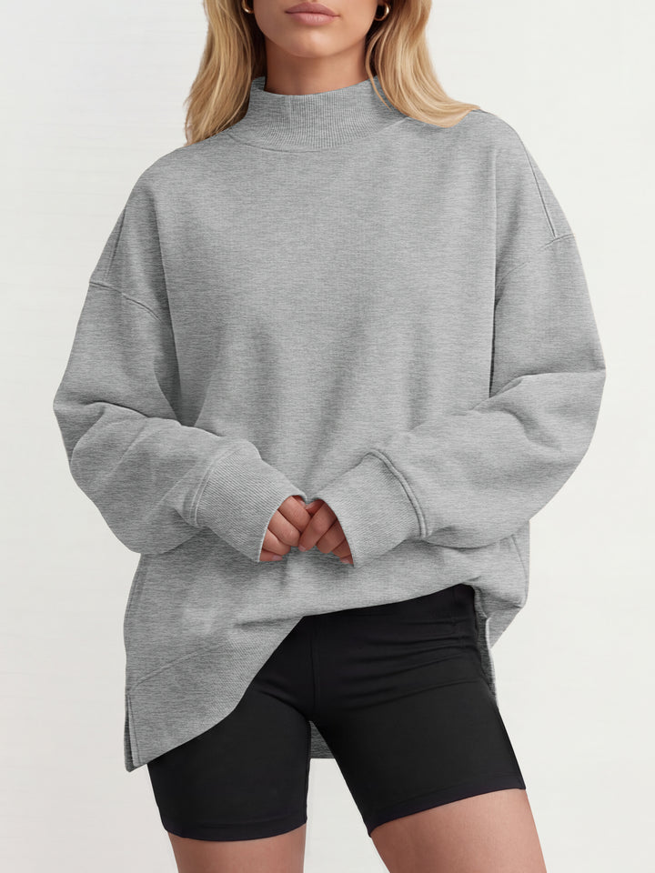 ANRABESS Women’s Mock Neck Oversized Sweatshirts Pullover Fall Outfits