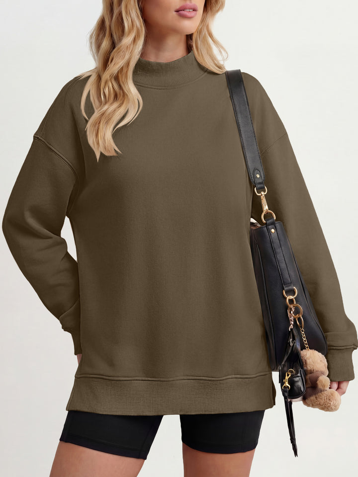 ANRABESS Women’s Mock Neck Oversized Sweatshirts Pullover Fall Outfits