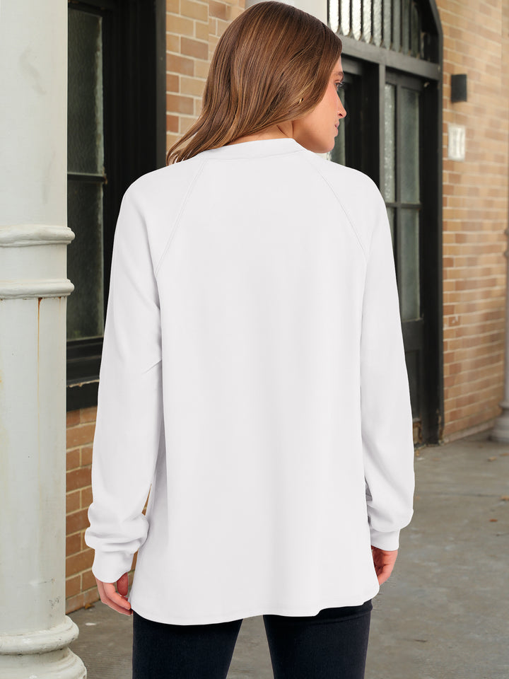 ANRABESS Women's Long Sleeve Henley Tops Tunic Sweatshirt Loose Slit Casual Button Shirts Pullover 2025 Fall Winter Outfits