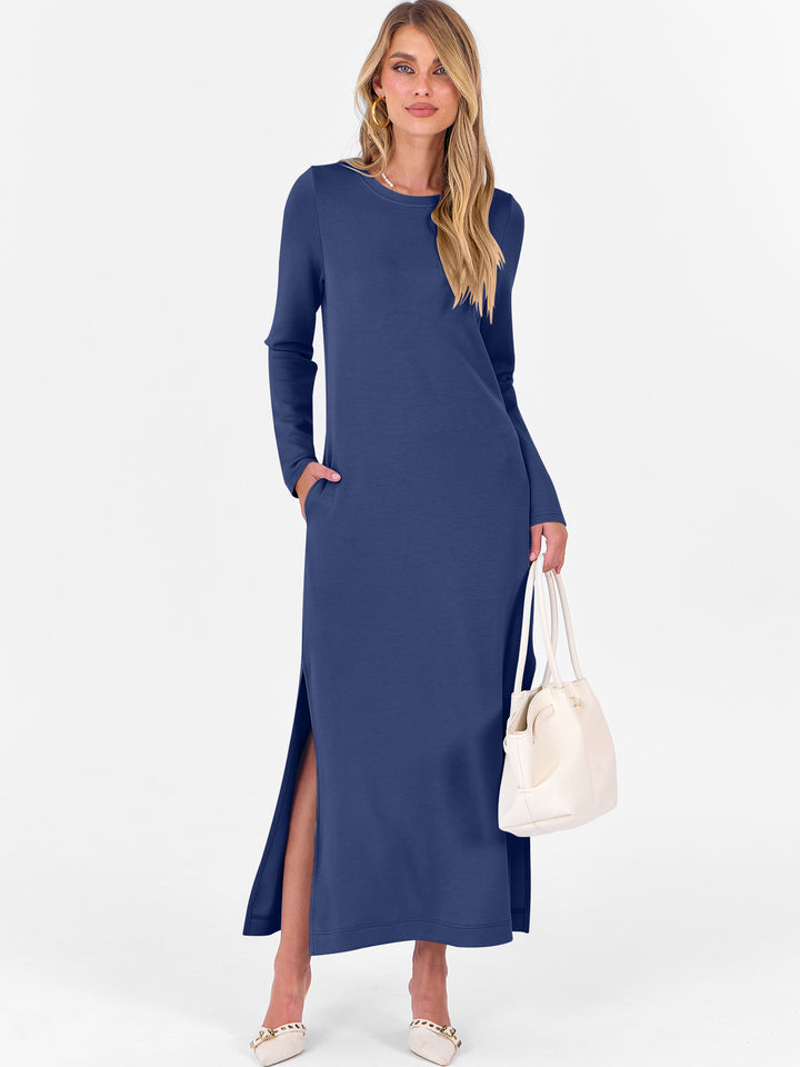 ANRABESS Women's Loose Split Flowy Maxi Dress