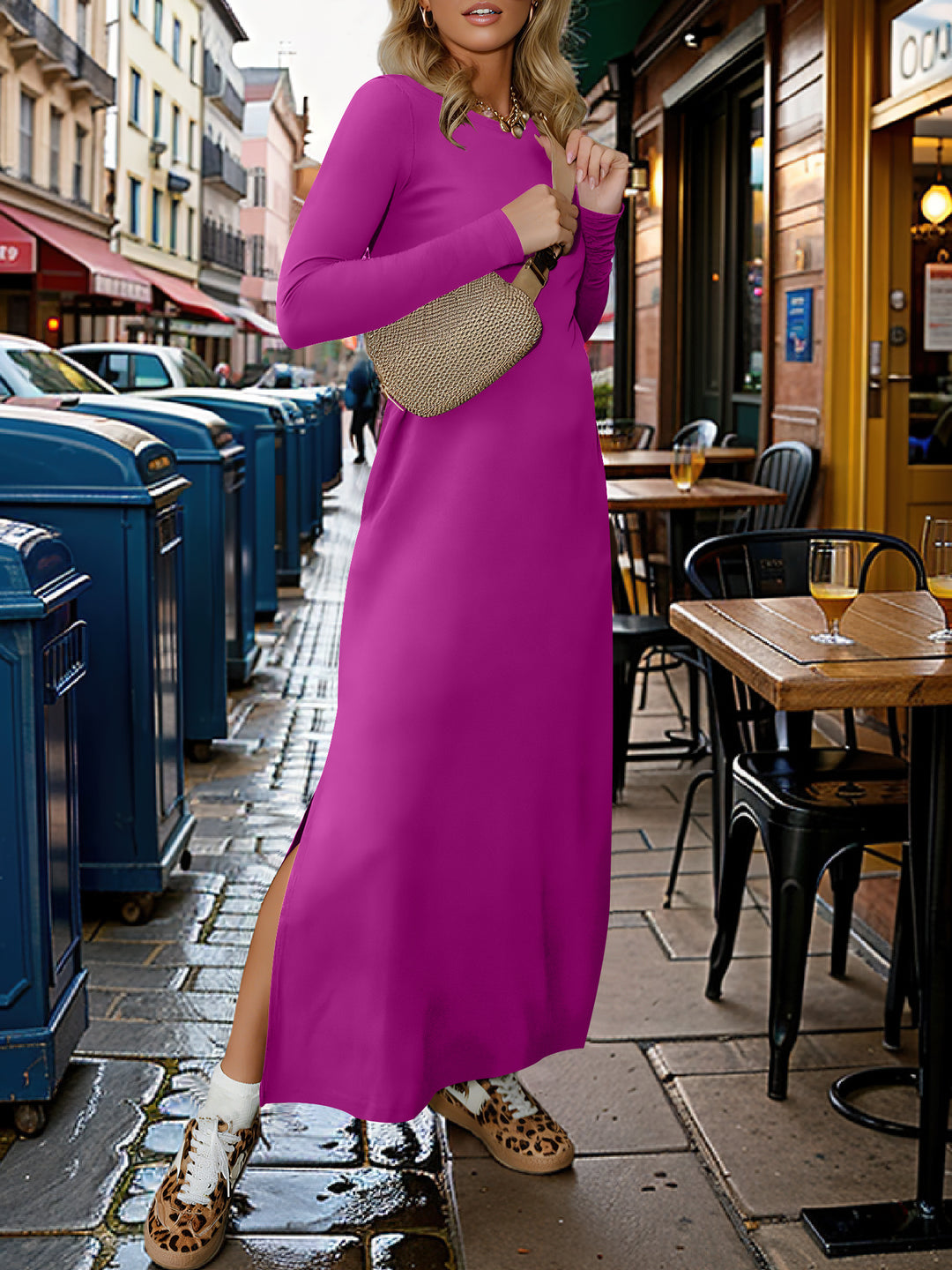 ANRABESS Women's Loose Split Flowy Maxi Dress