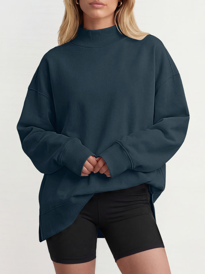 ANRABESS Women’s Mock Neck Oversized Sweatshirts Pullover Fall Outfits