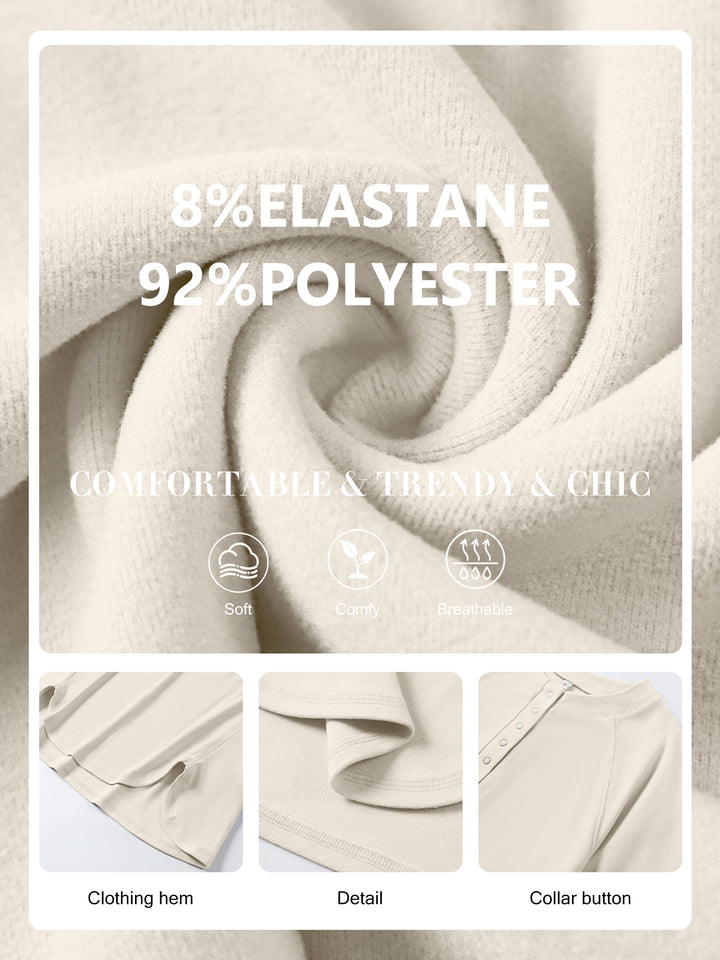 ANRABESS Women's Long Sleeve Henley Tops Tunic Sweatshirt Loose Slit Casual Button Shirts Pullover 2025 Fall Winter Outfits