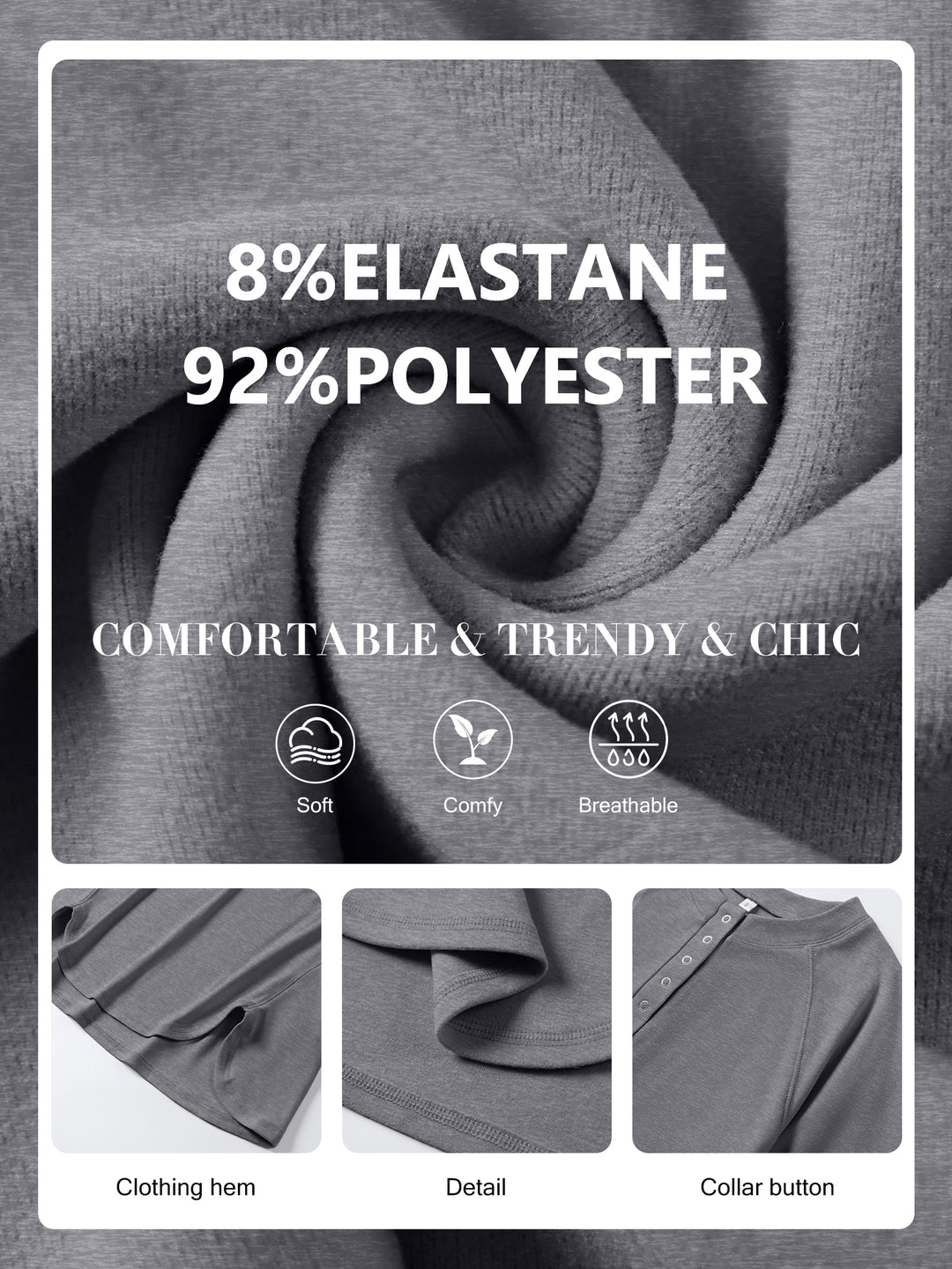 ANRABESS Women's Long Sleeve Henley Tops Tunic Sweatshirt Loose Slit Casual Button Shirts Pullover 2025 Fall Winter Outfits