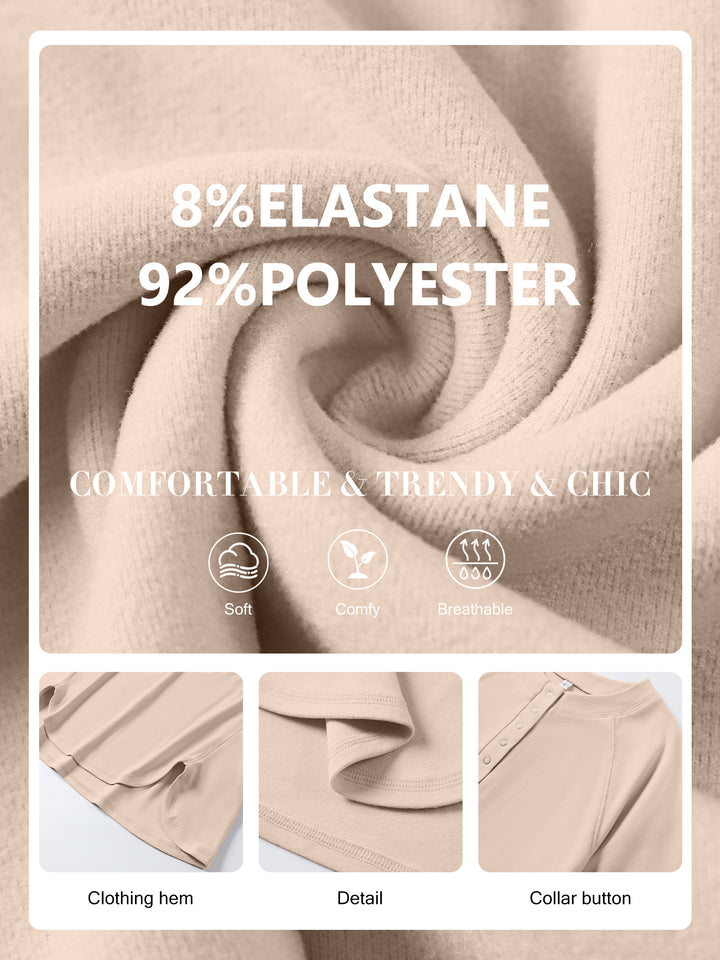 ANRABESS Women's Long Sleeve Henley Tops Tunic Sweatshirt Loose Slit Casual Button Shirts Pullover 2025 Fall Winter Outfits