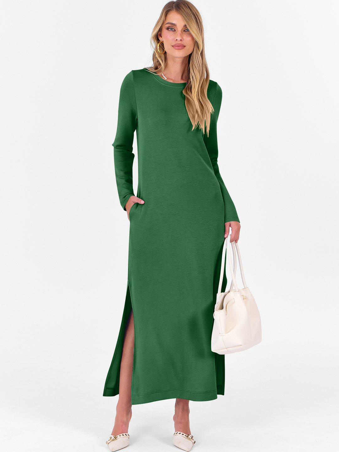 ANRABESS Women's Loose Split Flowy Maxi Dress