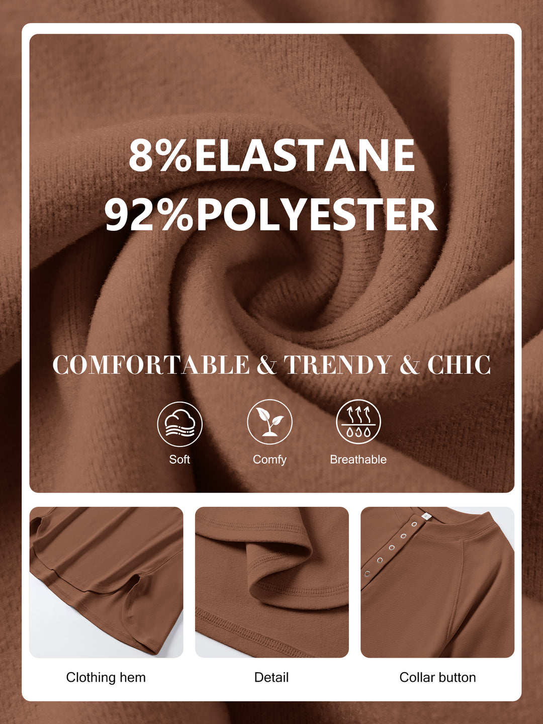 ANRABESS Women's Long Sleeve Henley Tops Tunic Sweatshirt Loose Slit Casual Button Shirts Pullover 2025 Fall Winter Outfits