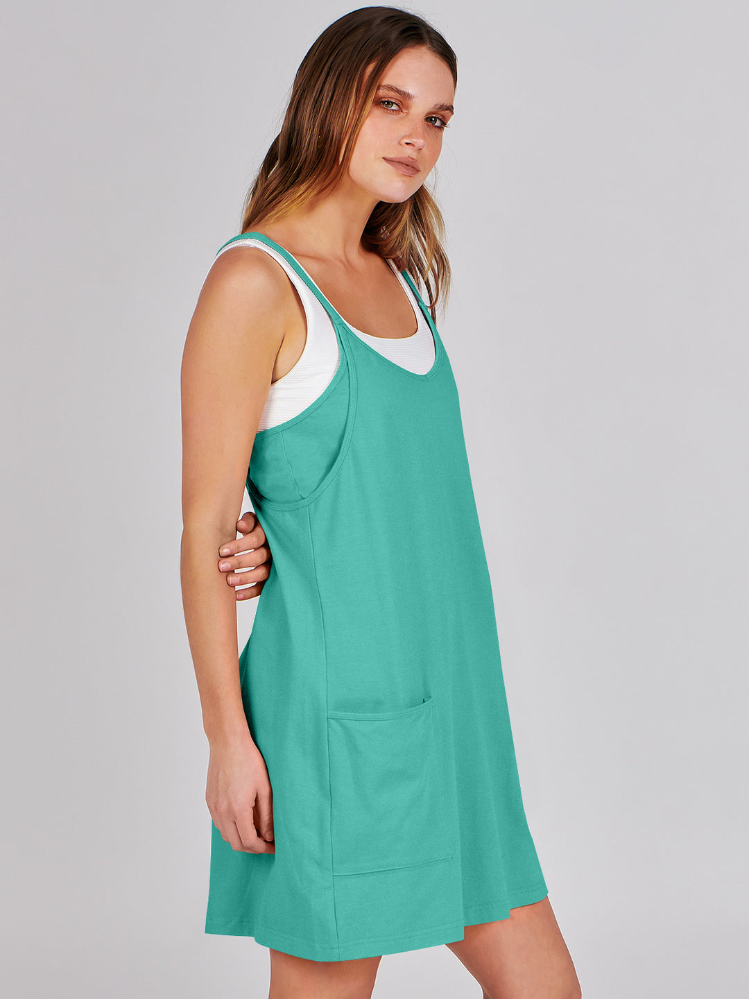 ANRABESS Women's Active Mini Dress with Built-in Shorts