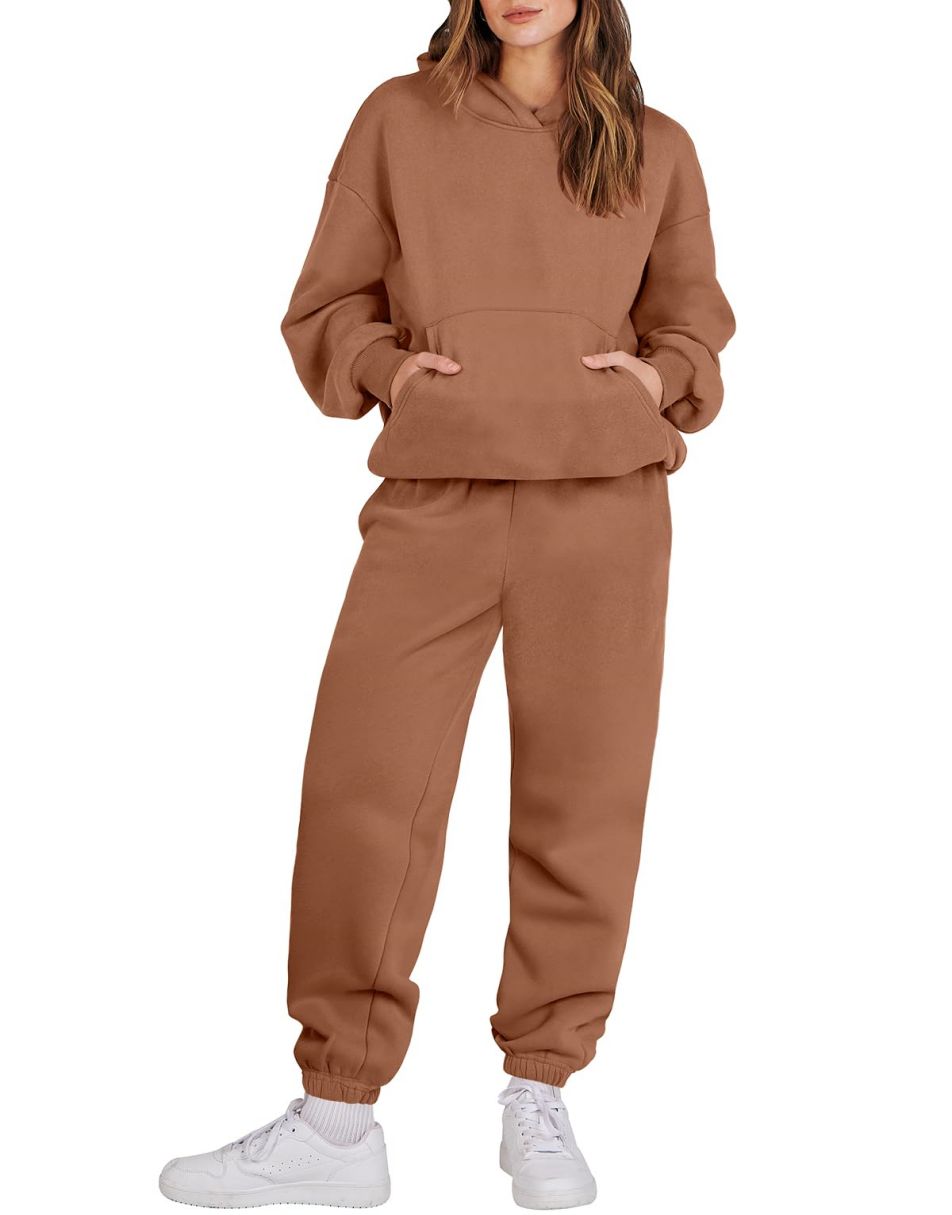 ANRABESS Women 2 Piece Outfits Hoodie Sweatshirt Tracksuit & Oversized